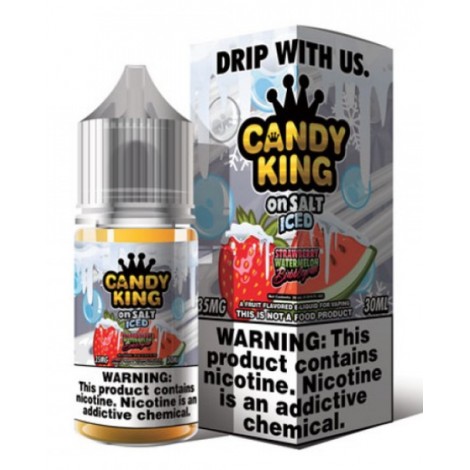 Strawberry Watermelon Bubble Gum Salt Iced E-Juice by Candy King E-Liquid 30ML