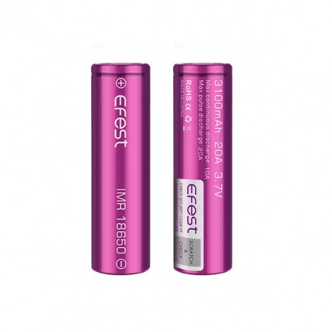 Efest 18650 3100mAh 20A LiMn Battery (Pack of 2)