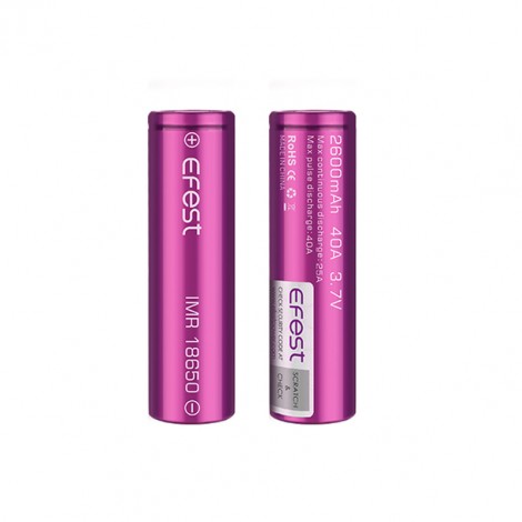 Efest 18650 2600mAh 40A IMR Battery (Pack of 2)