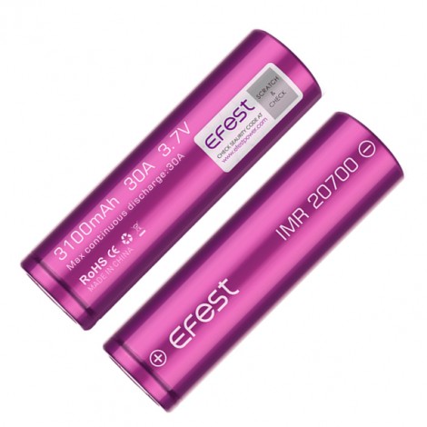 Efest 3100mAh 30A IMR 20700 Battery (Pack of 2)